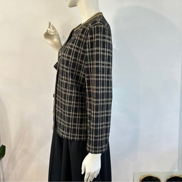 Vintage Lurex Stretch Knit Waist Jacket - Picture 5 of 10